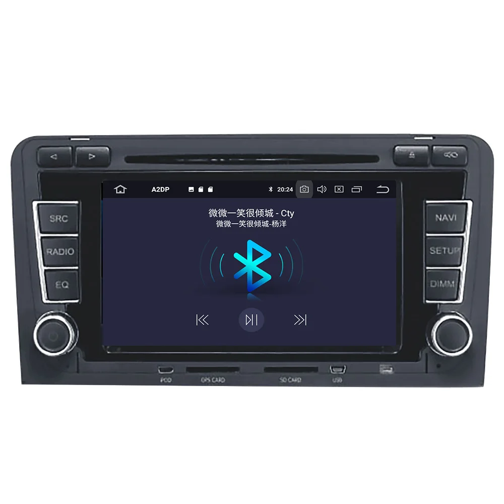 Автомобильный мультимедийный плеер 2 DIN на Android 9 0 с DVD и GPS для Audi A3 8P 2003 2012 S3 2006 RS3