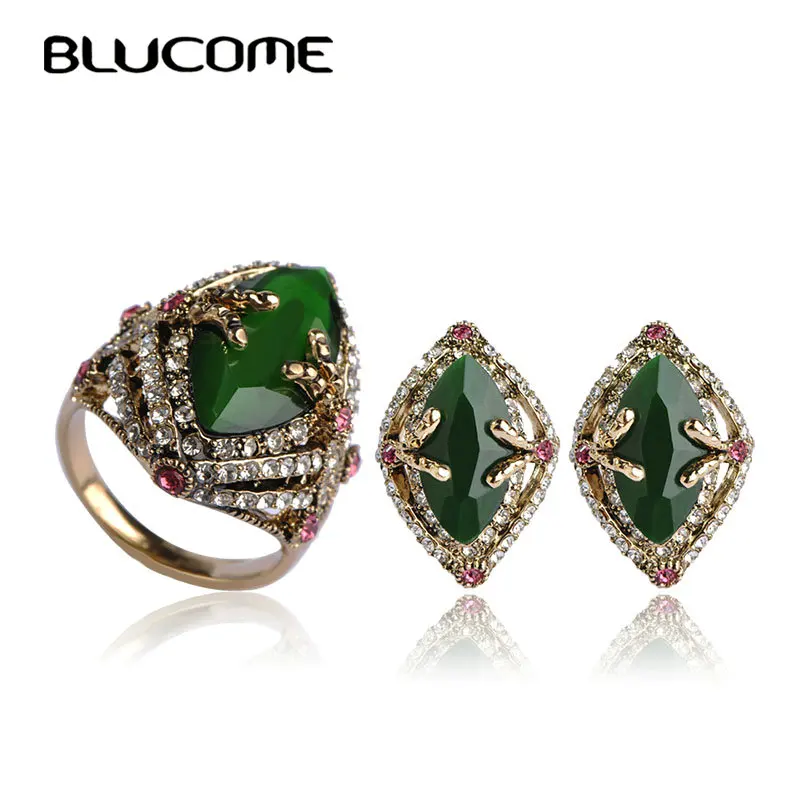 Набор индийских ювелирных изделий Blucome роскошный костюм Bijoux Bijuterias для свадьбы из
