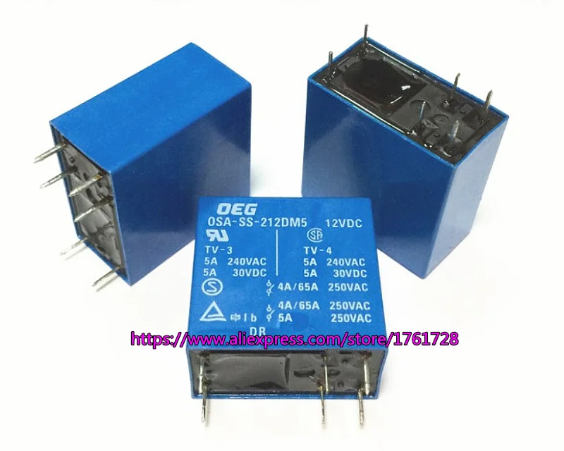10 шт.! Абсолютно новый и оригинальный DPST 5A 6 контактов 12В 24В РЕЛЕ OSA SS 212DM5 224DM5 ~|24v