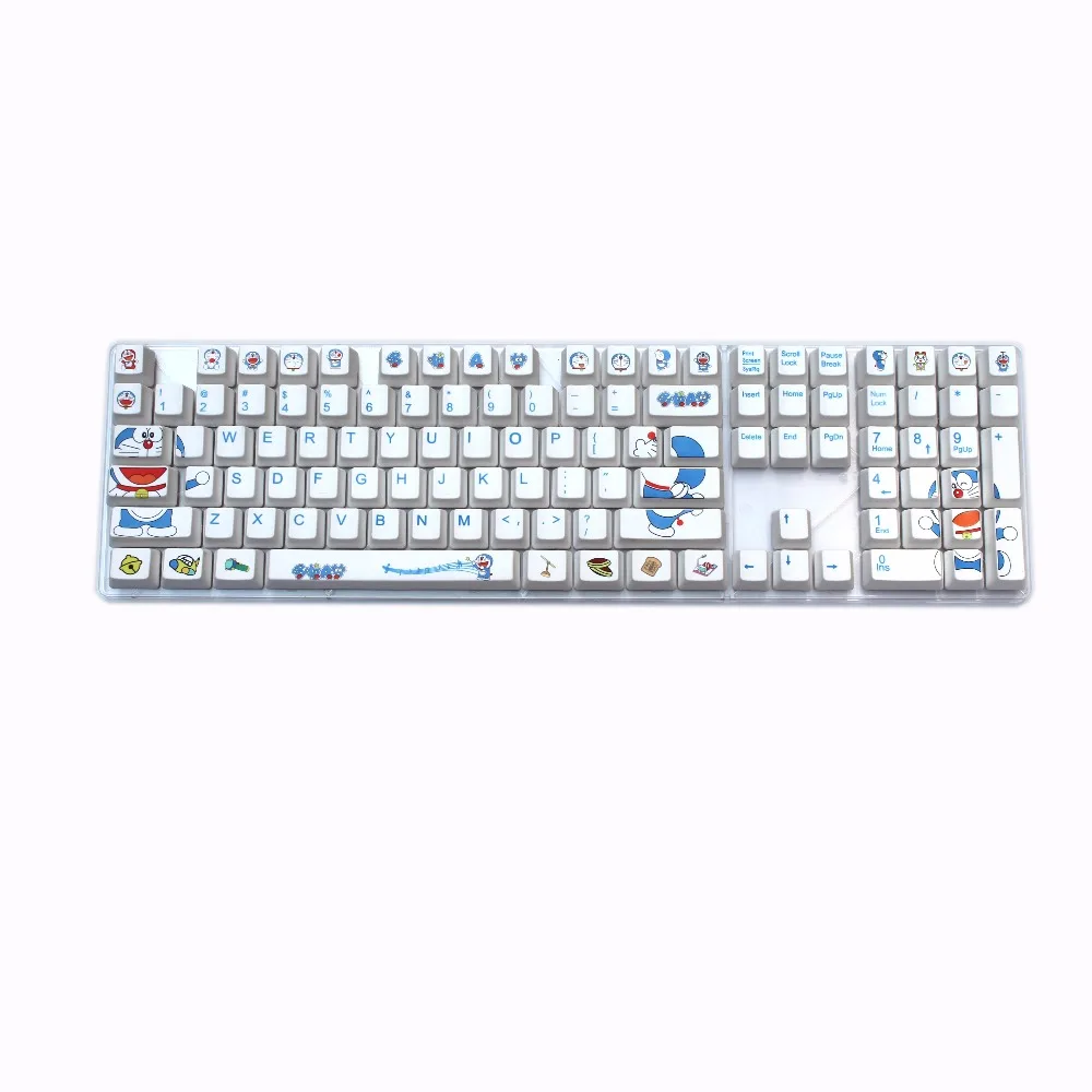 Doraemon 108 ключ Вишневый профиль PBT толстый keycap краситель-сублимированный Cherry MX Переключатель Keycap механическая клавиатура keycap
