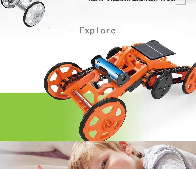 DIY STEM игрушки солнечной энергии гибридный автомобиль модель собранный комплект Дети наука технологии обучающая игрушка Дети Забавный автомобиль игрушка детский подарок