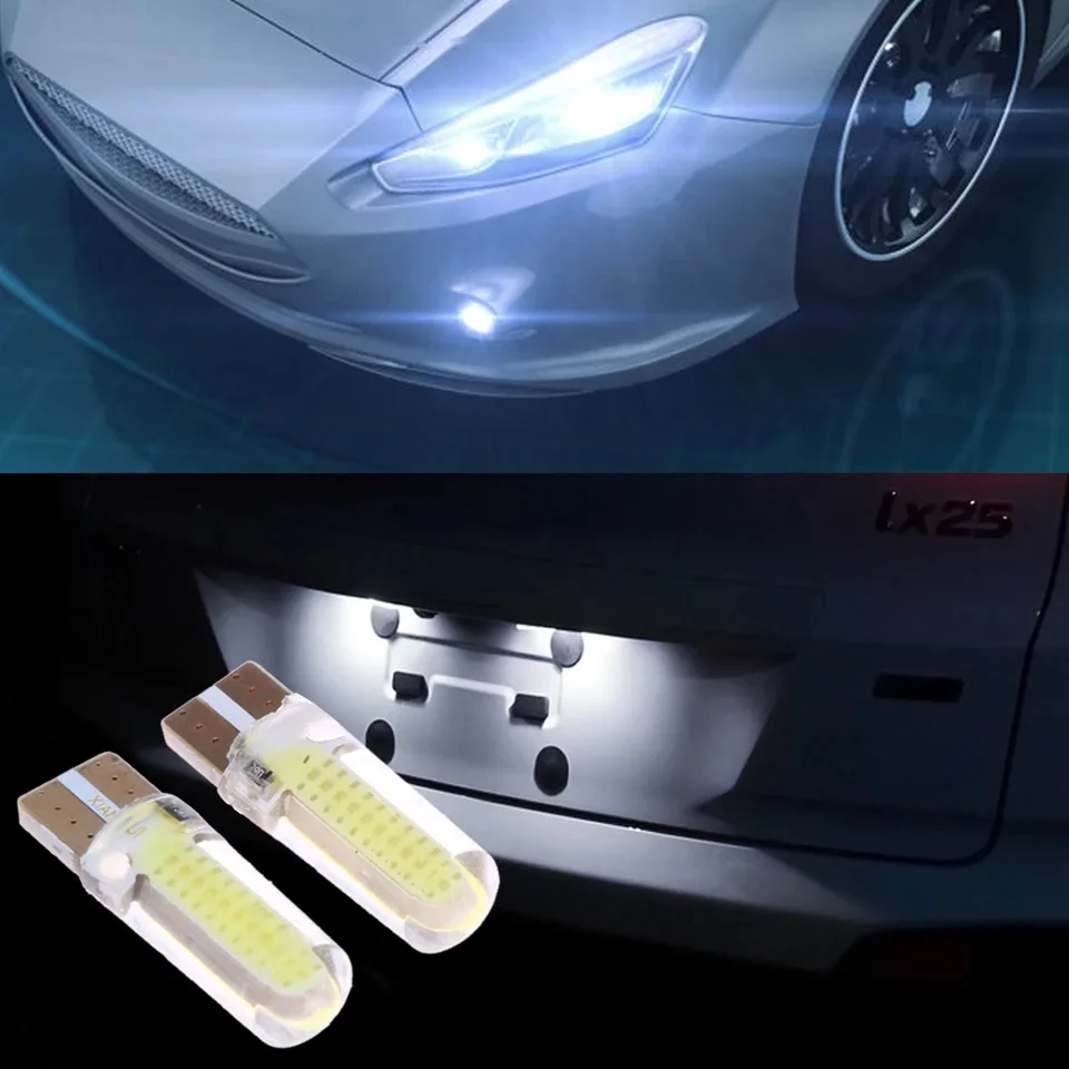 20 шт T10 COB W5W светодиодный интерьер автомобиля светильник позиции 12V 194 501 wedge bulb