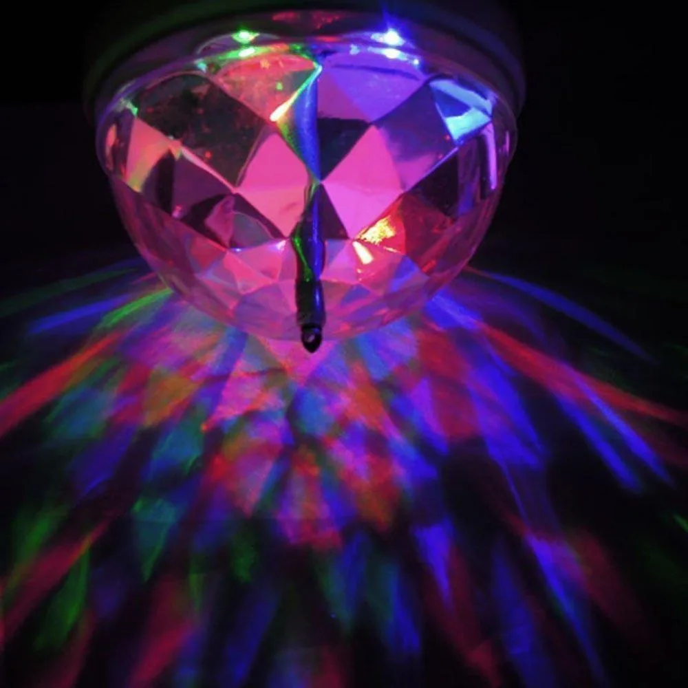LED RGB мини сценический свет E27 AC 85-265V Магическая хрустальная лампа-шар 3W лазерный