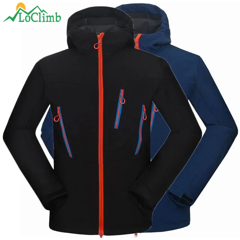 Мужская Флисовая Куртка LoClimb Водонепроницаемая спортивная куртка для отдыха на