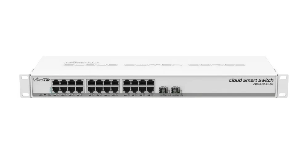 

MikroTik Network Switch CSS326-24G-2S+RM 24 port Gigabit Ethernet with 2 SFP + ports, Intelligence network management