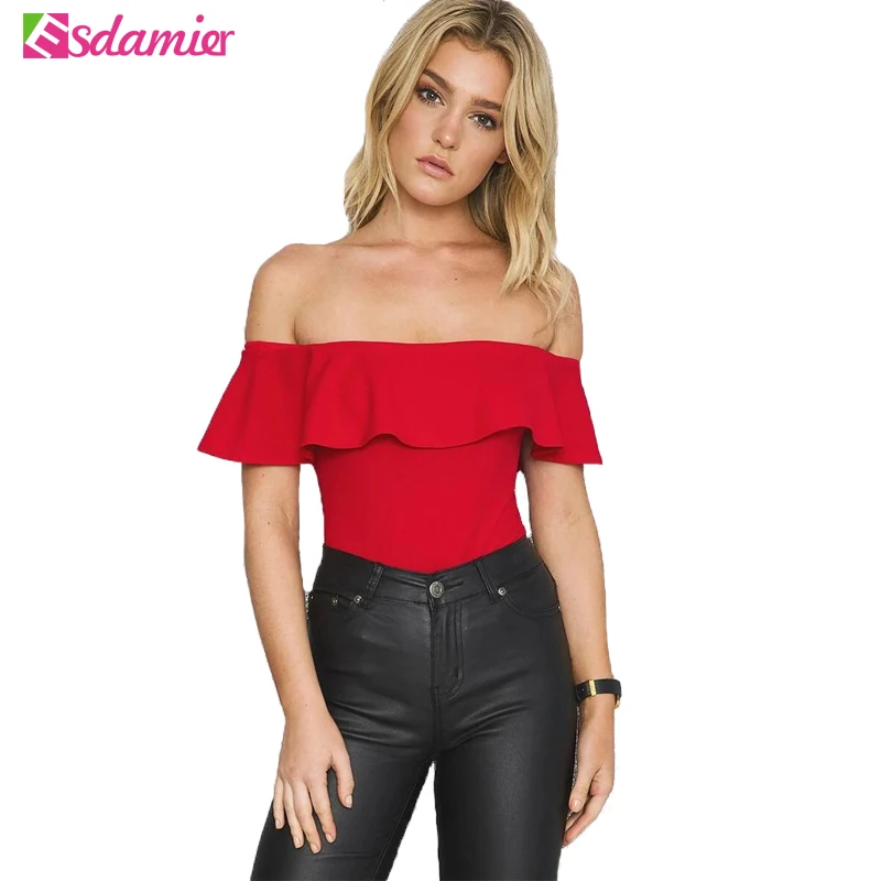 Новый Модный тонкий топ с оборками для тела Женский сексуальный гимнастический