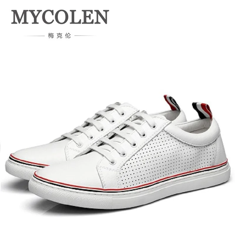 MYCOLEN New 2018 Hot Fashion Men Flat White Shoe Canvas Men'S Flats Shoes Casual Breathable Spring Autumn | Обувь