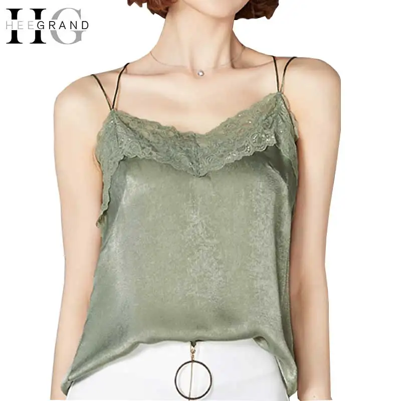 HEE GRAND/Женская сексуальная комбинация на бретельках с глубоким v образным вырезом