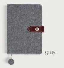 Grey Harphia плафон Тетрадь Искусственная кожа ремень и пуговицы планировщик путешествия журнал Kawaii милые Filofax повестки дня организатор A5 A6 limited - Цвет: Grey