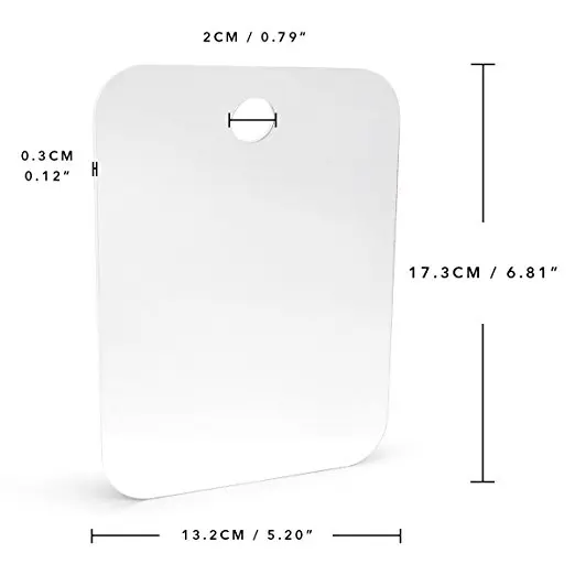 Зеркало для душа QSHAVE IT Fogless большой размер с присоской и клейким крючком идеально