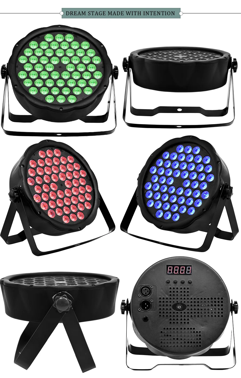Led par can 54x3 Вт диско-светильник RGB светодиодный сценический светильник вечерние светильник s DMX-512 для dj Рождественский звук активный светодиодный плоский par dj светильник