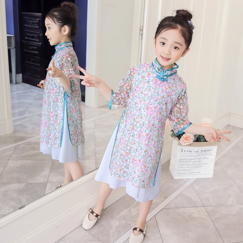 2019 модное современное платье Ципао для девочек подарок|cheongsam dress|cheongsam dress for
