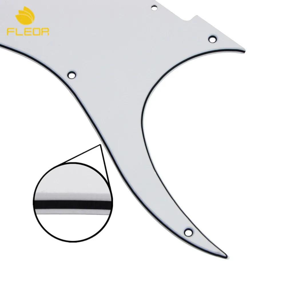 FLEOR 9 отверстий для электрогитары Pickguard Pick Guard HSH w/Винты RG 7V Style Guitar белый 3 слоя|guitar
