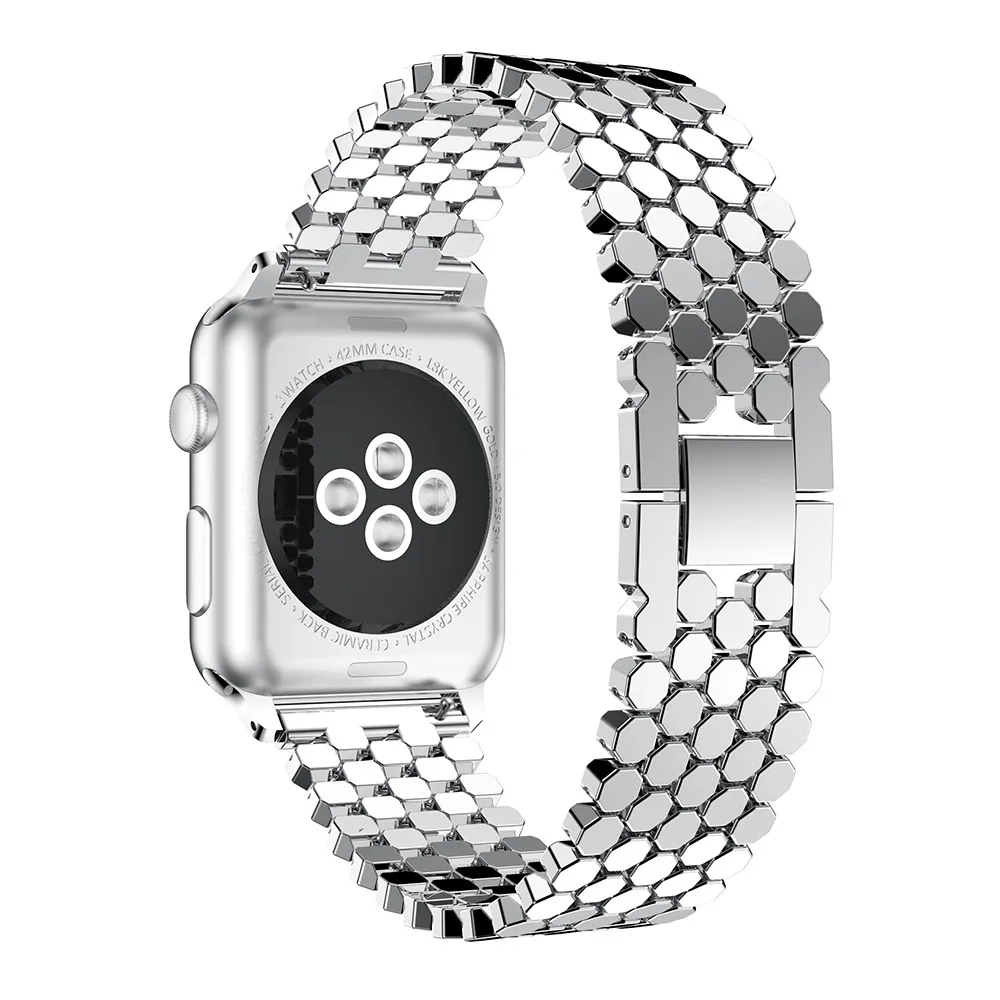 Ремешок из нержавеющей стали для Apple Watch Band Iwatch Series 6 5 4 3 2 сменный Браслет с петлей