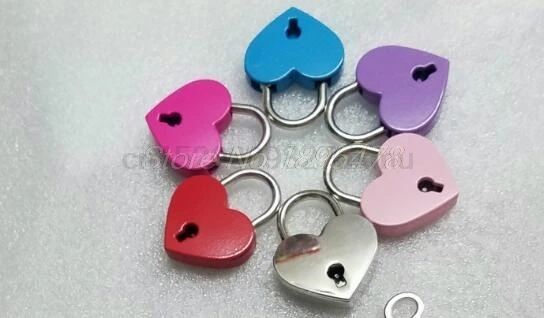 

100PCS Fashion popular lover heart shape pad lock Travel padlock