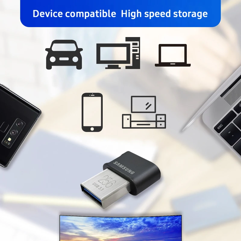 Samsung FIT usb 3.1 флеш накопитель 128 ГБ 256 до 300 флэш Usb 3 1 64 32 200|USB флэш-накопители| |