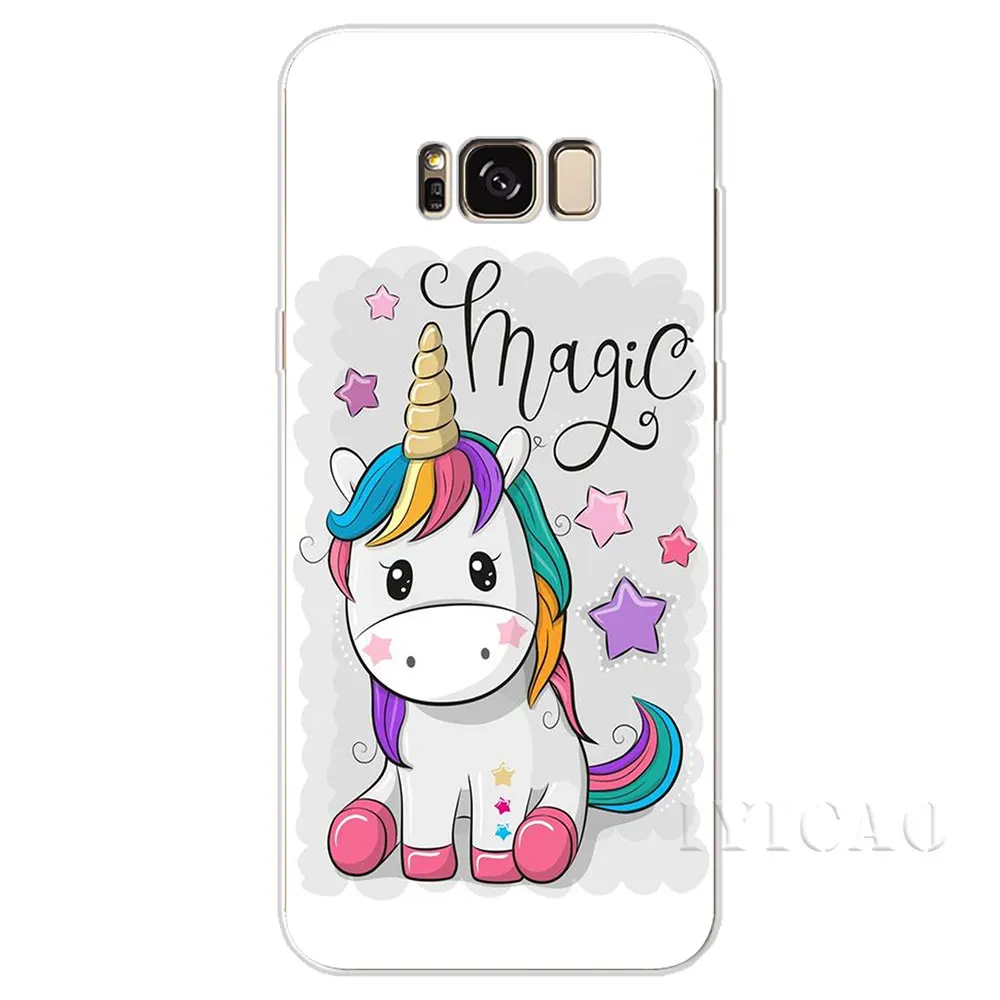 IYICAO милый единорог мультфильм жесткий чехол для Samsung Galaxy A3 A5 2015 2016 2017 A6 A7 A8 A9 плюс