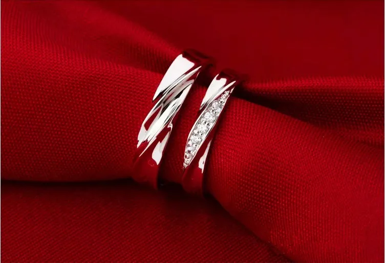 Парные оригинальные покрытые ювелирные изделия обручальные кольца пара