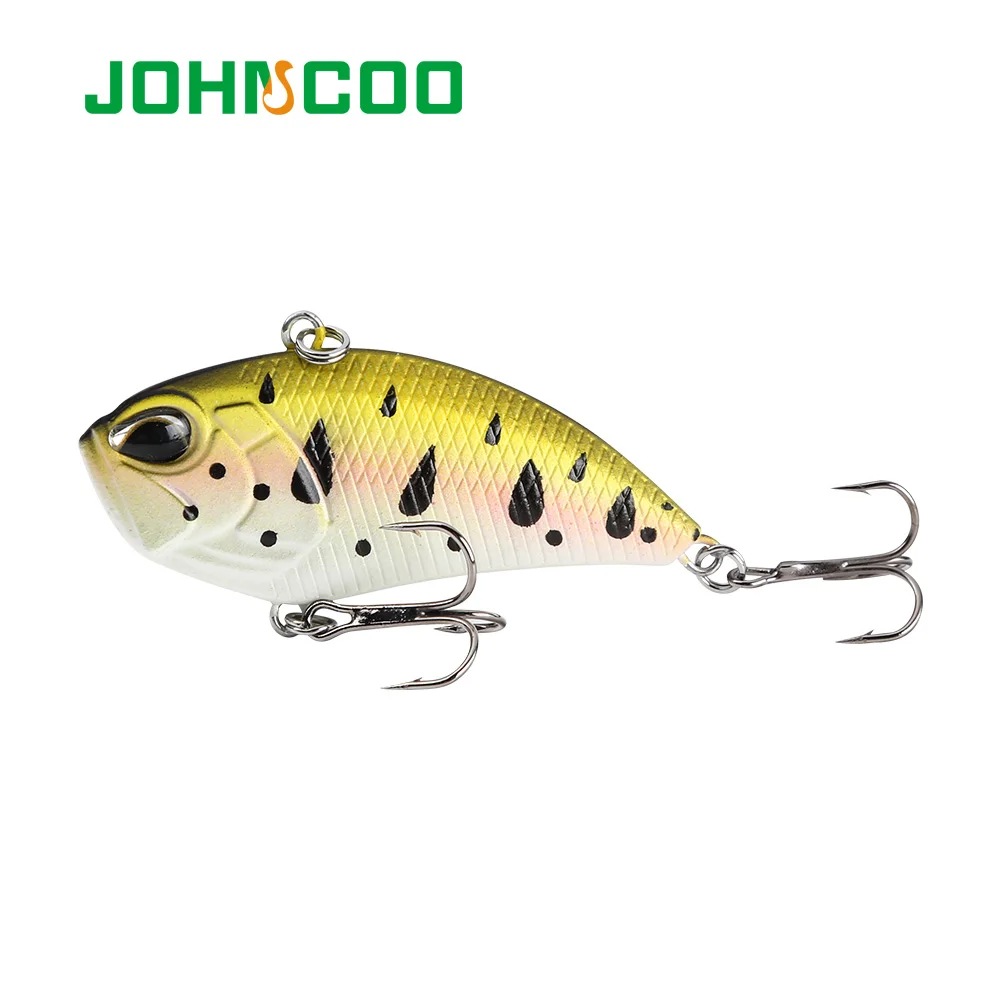 JOHNCOO New Hard Bait 1pc 50mm 9g VIB Fishing Lure with 2 Treble Hooks Artificiais Carp Crankbait Wobblers | Спорт и развлечения