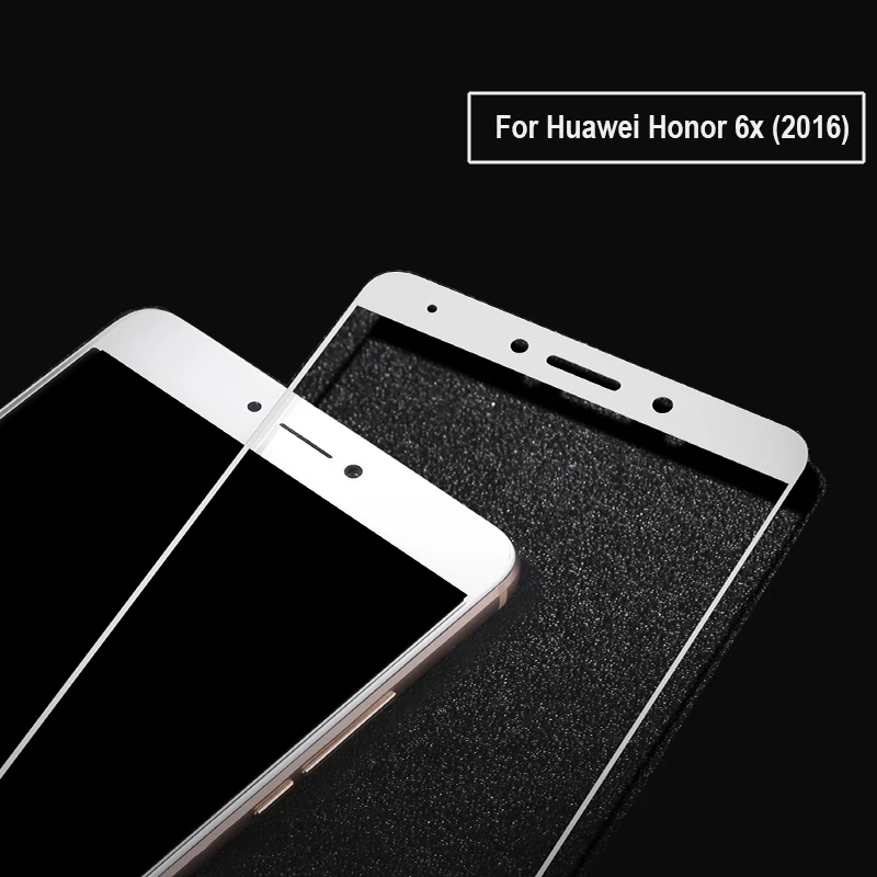 9 H закаленное Стекло для Huawei Honor 6x2016 Полное покрытие Экран протектор 6 x mate9 горит