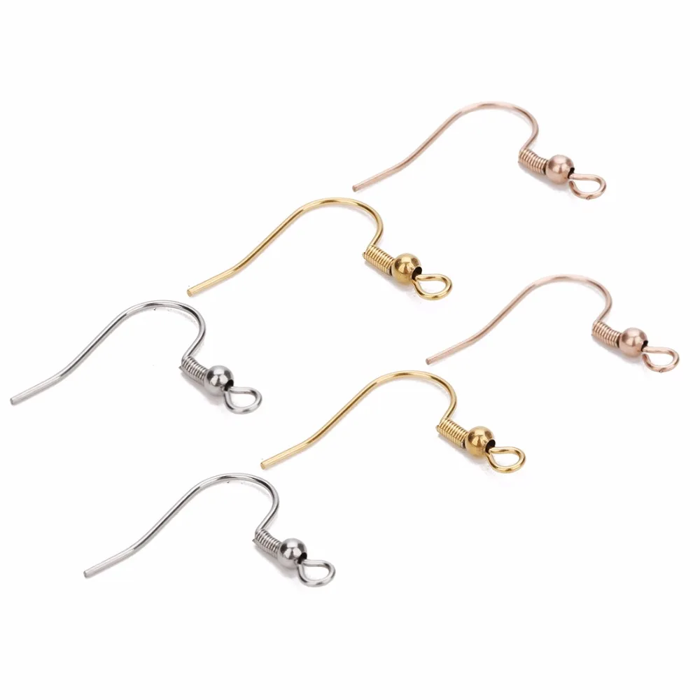 LOULEUR 20pcs/lot Earring Hooks Findings Earrings Clasps Fittings DIY Jewelry Making Accessories Hook Earwire for Women | Украшения и