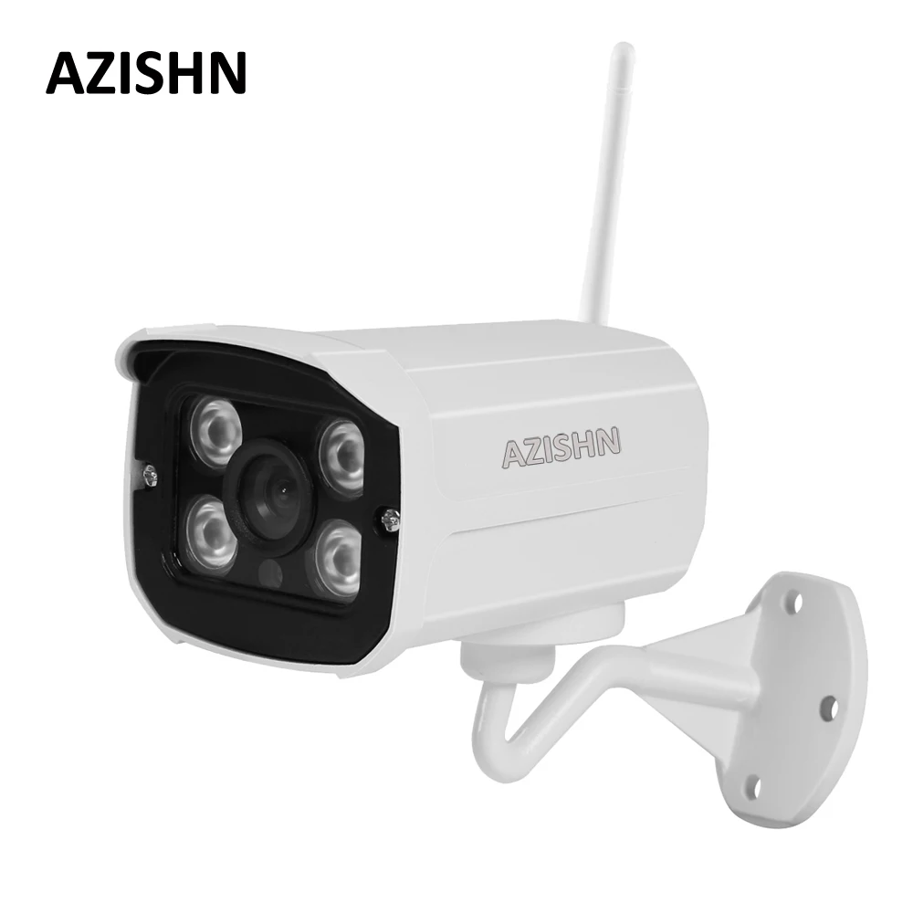 IP камера видеонаблюдения AZISHN Wi Fi 720P/960P/1080P металлическая с поддержкой SD карты до 128