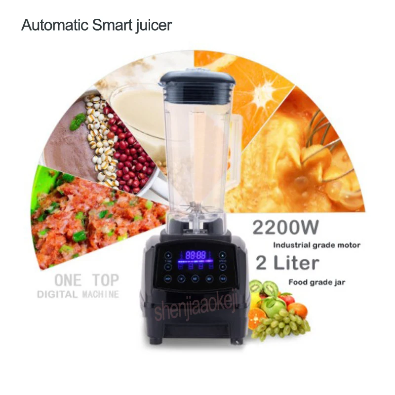 

2L Touchscreen Digital Automatic Smart Timer 3HP BPA FREE Professional smoothies blender mixer juicer food fruit processor 2200w