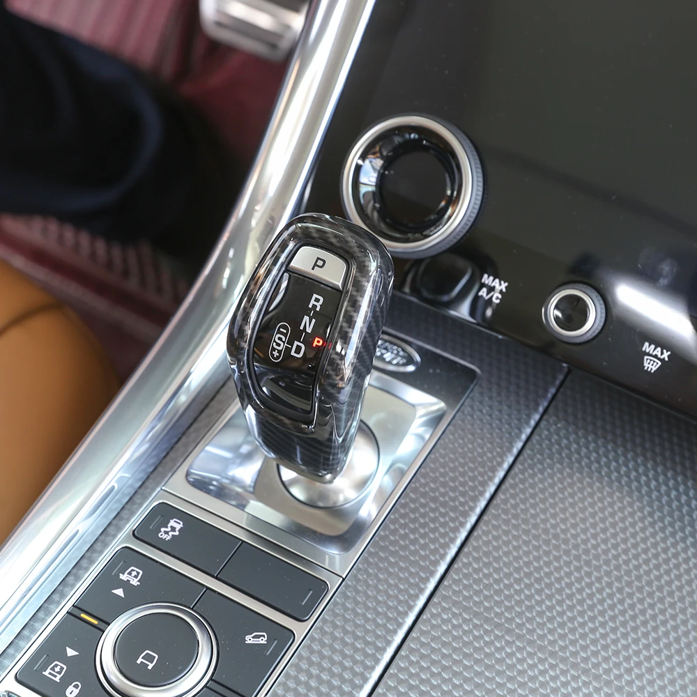 Карбоновое волокно стиль для Land Range Rover Sport ABS пластиковая головка переключения передач крышка отделка автомобильные аксессуары