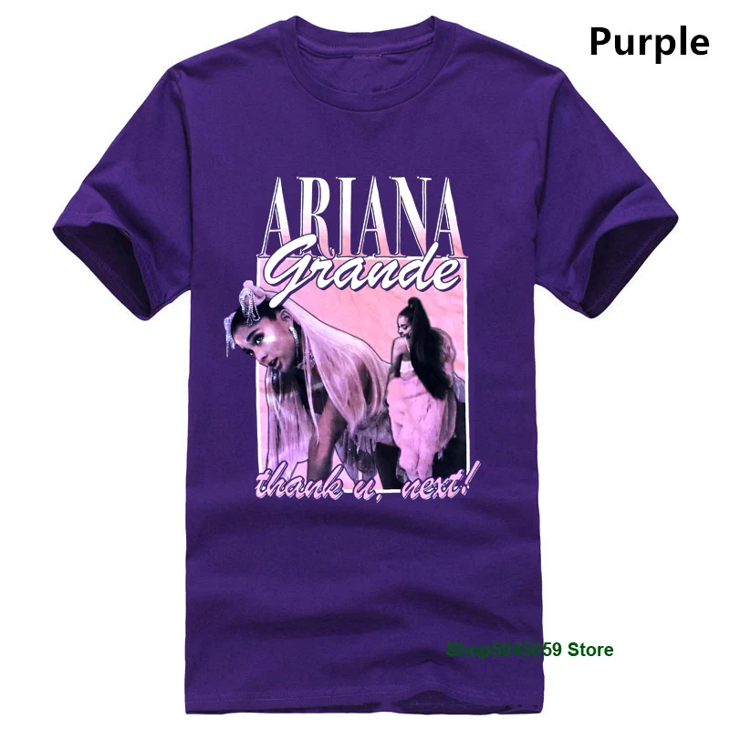 Фиолетовый Ariana Grande Sweetner World Tour Merch Thank U, Next футболка, размер S-3XL, Летний стиль, хип-хоп Мужская футболка, топы, футболки - Цвет: Фиолетовый