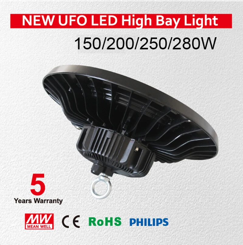 Высококачественный подвесной светодиодный светильник UFO High Bay s 150 Вт IP65 Meanwell Driver