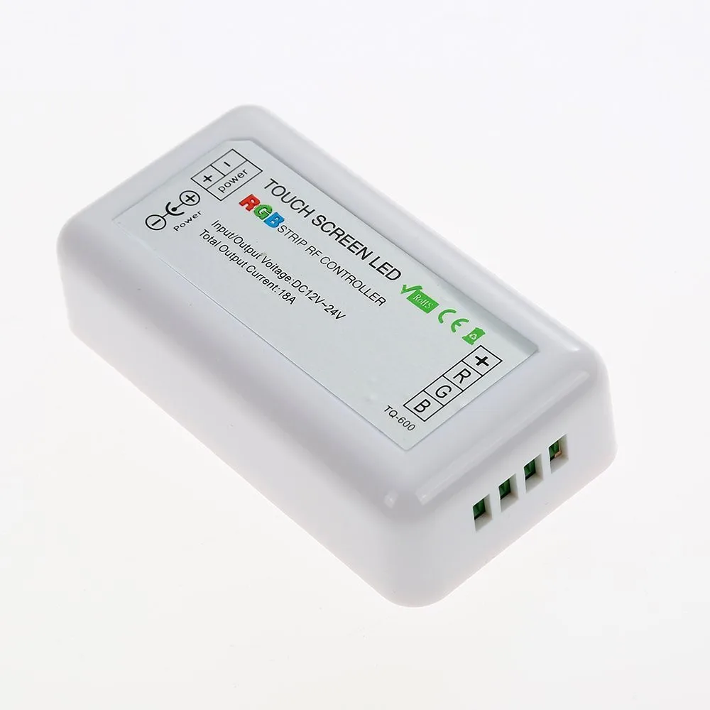 DC12V-24V светодиодный сенсорный круглый Экран RGB контроллер 18A 7 ключей RF пульт дистанционного управления 3CH светодиодный контроллер для 5050 3528 2835 RGB светодиодный светодиодные полосы света