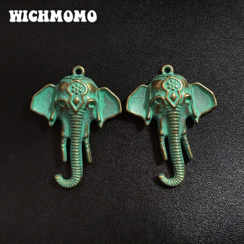 2 шт., зеленые, цинковый сплав, шармы WICHMOMO
