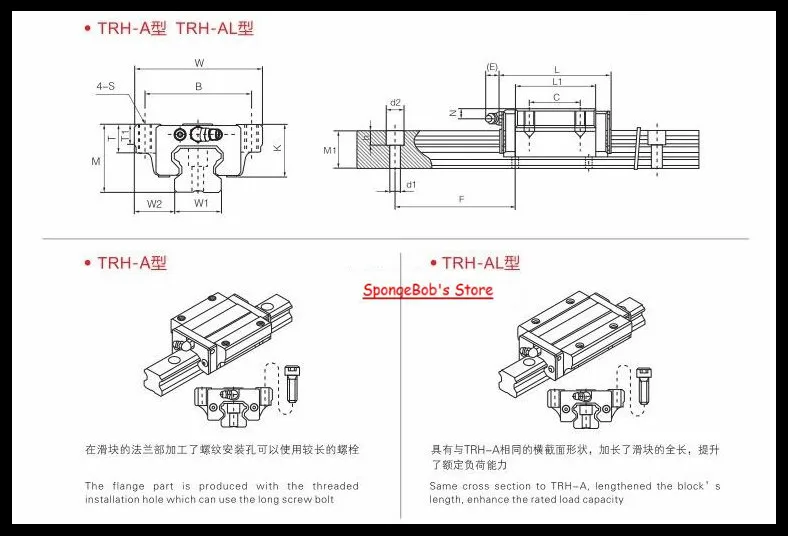 High Assembly Linear Guide Rail Block TRH15A / TRH20A TRH25A TRH30A TRH35A Carriage For CNC Parts | Строительство и ремонт