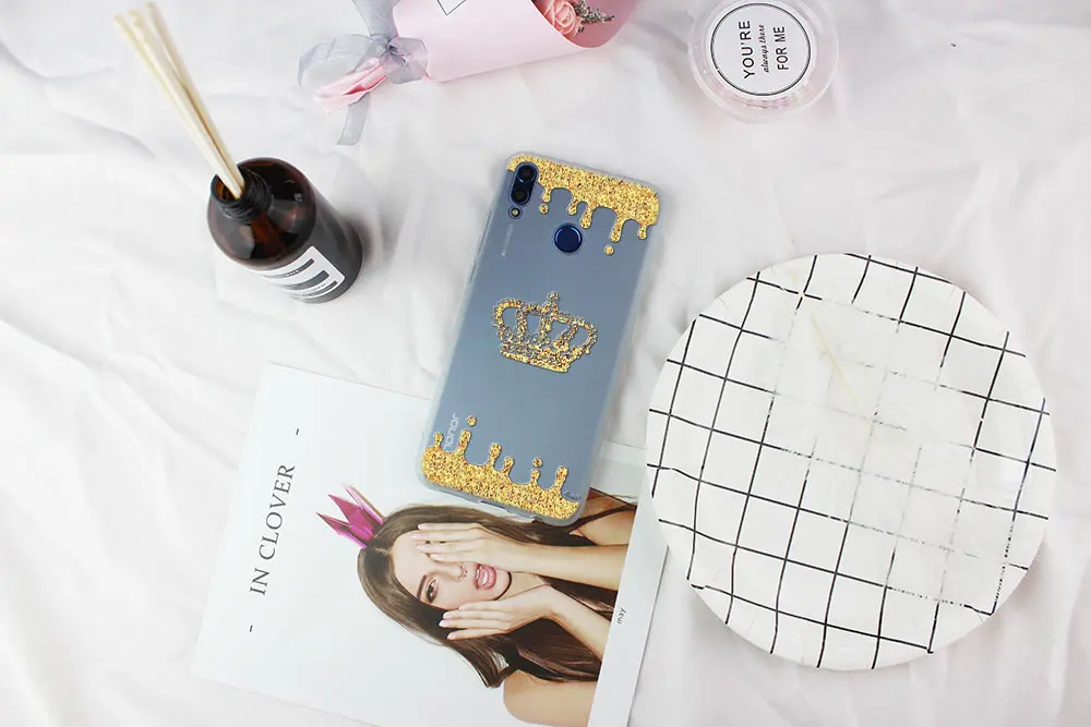Чехол с черной короной для huawei Honor 9 10 Lite 6X 7X 8X Max, чехол для телефона s 7A 8A 8C V20 PLAY 10i