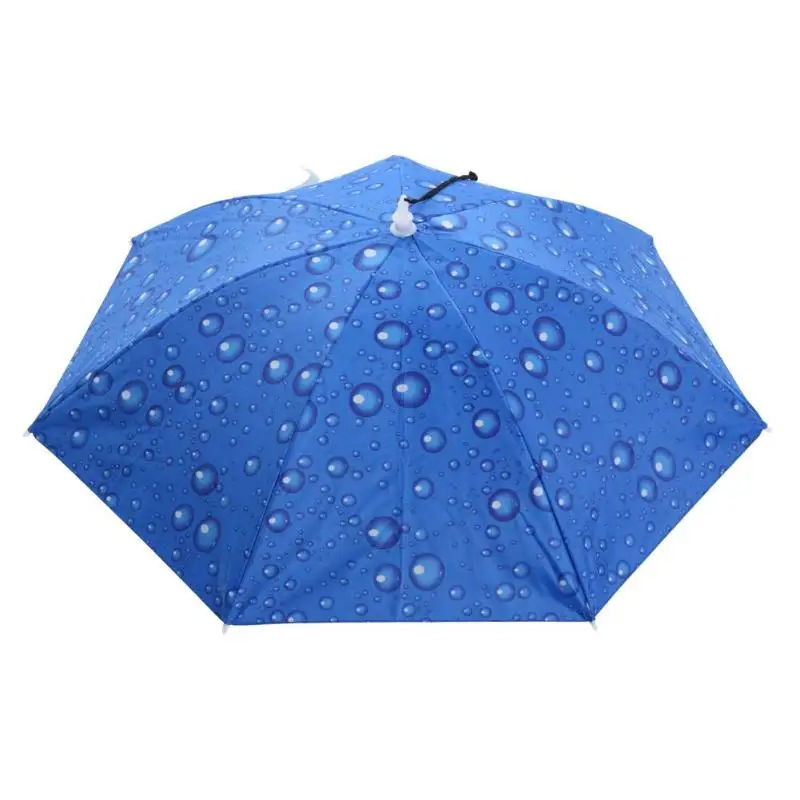 64cm Royal Blue Новинка года! и популярный складной головной убор с зонтиком, анти-дождь, анти-УФ, уличные шапки для рыбалки, портативные, для путешествий, пеших прогулок, пляжа, рыбалки, зонтик - Цвет: 64cm Royal Blue