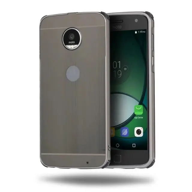 Black Для Motorola Moto Z2 силы противоударный жесткий чехол класса люкс защитой от ударов при падении и отполированное акриловое бампер чехол для Motorola Moto Z2 силы - Цвет: Black