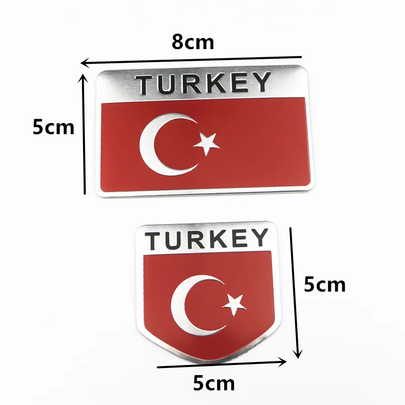 2 шт. наклейки для стайлинга автомобиля Турецкая карта флаг страны автомобильные