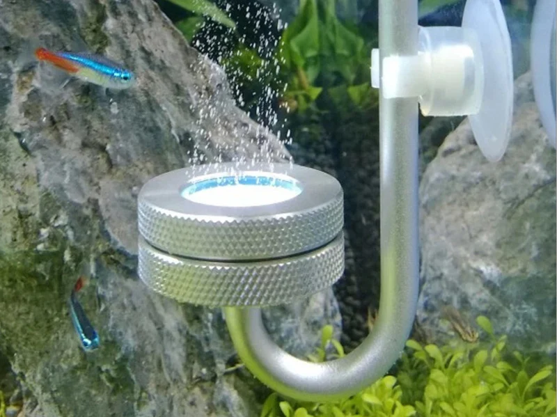 Chihiros Wyin Aquairum алюминиевый сплав тонкий CO2 диффузор с керамикой и фиксацией аксессуаров в цвет посылка для аквариума
