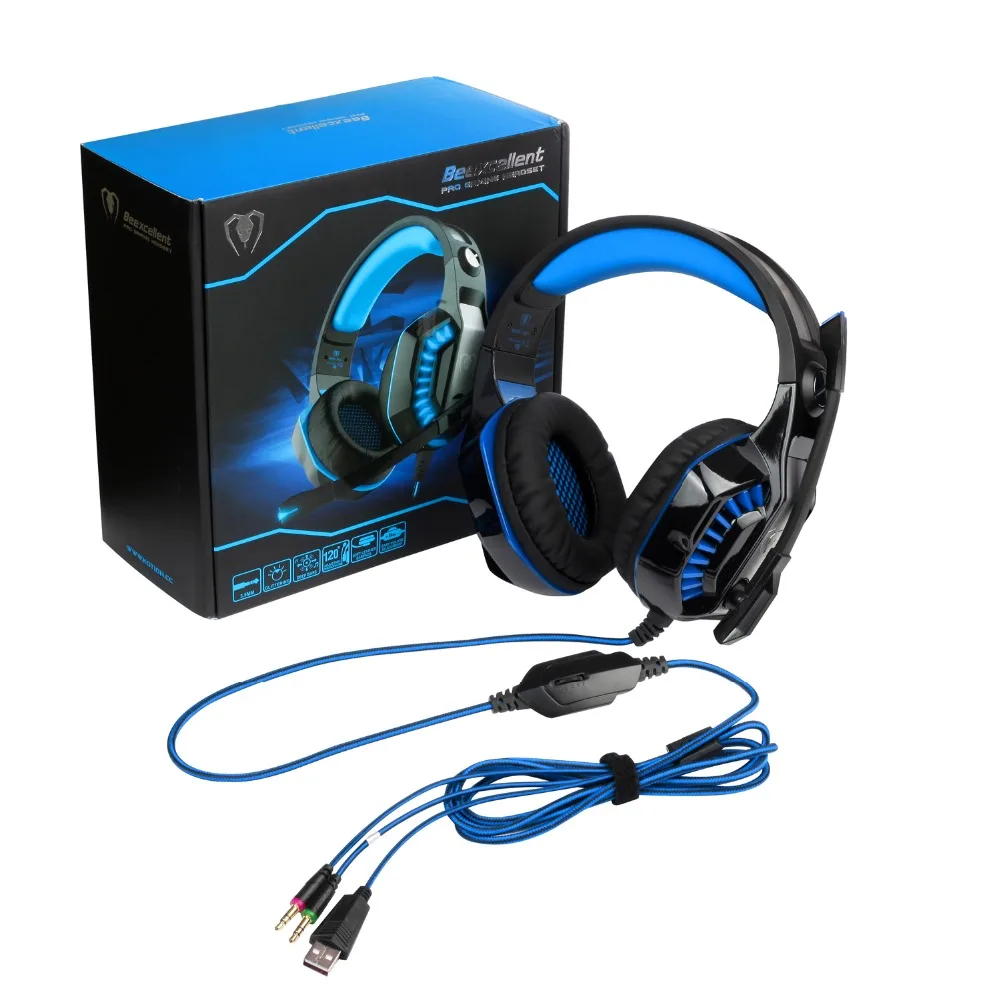 Gm-2 проводные наушники с аудио aapater для PS4 PC Складная игровой гарнитуры Шум