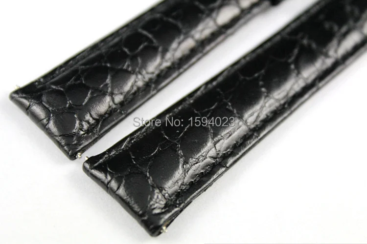 

18mm (Buckle16mm) T52 T57 High Quality Silver Buckle + Black Genuine Leather Watch Bands Strap man T870/970 Free shipping