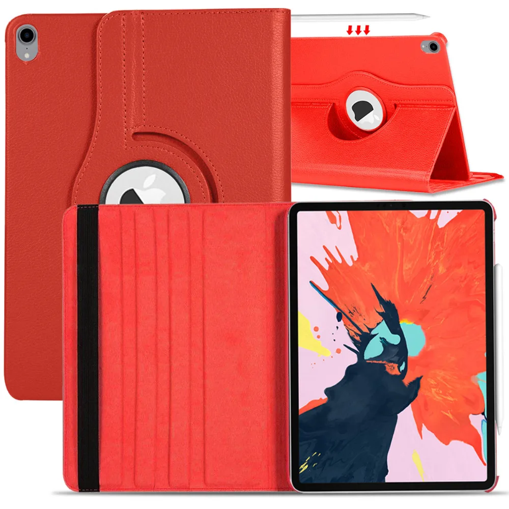Для iPad Pro 12," 3rd Gen чехол вращающийся на 360 Умный Магнитный чехол из искусственной кожи с Откидывающейся Крышкой Подставка поддержка карандаш Зарядка для Pro12.9