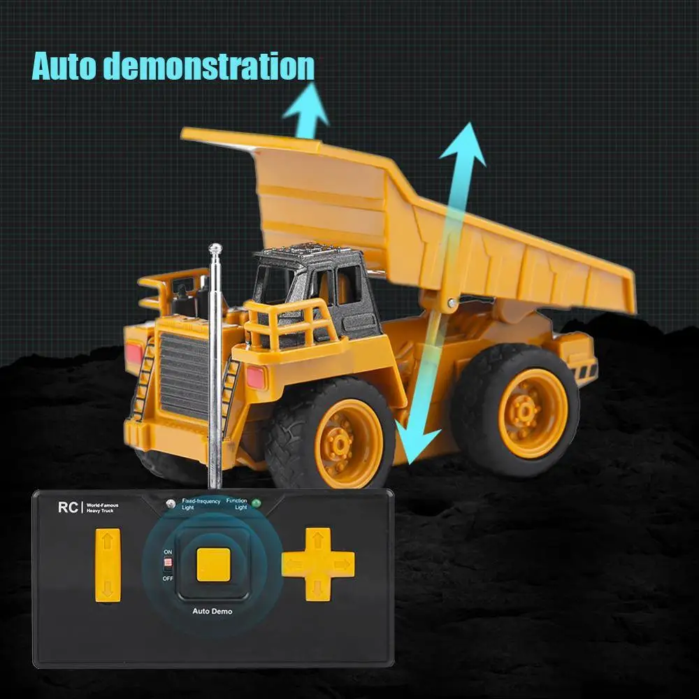 Многоцветный Новая игрушка RC Truck с дистанционным управлением Самосвал Для детей кран бульдозер экскаватор на дистанционном управлении электрическая Строительная игрушка - Цвет: Многоцветный