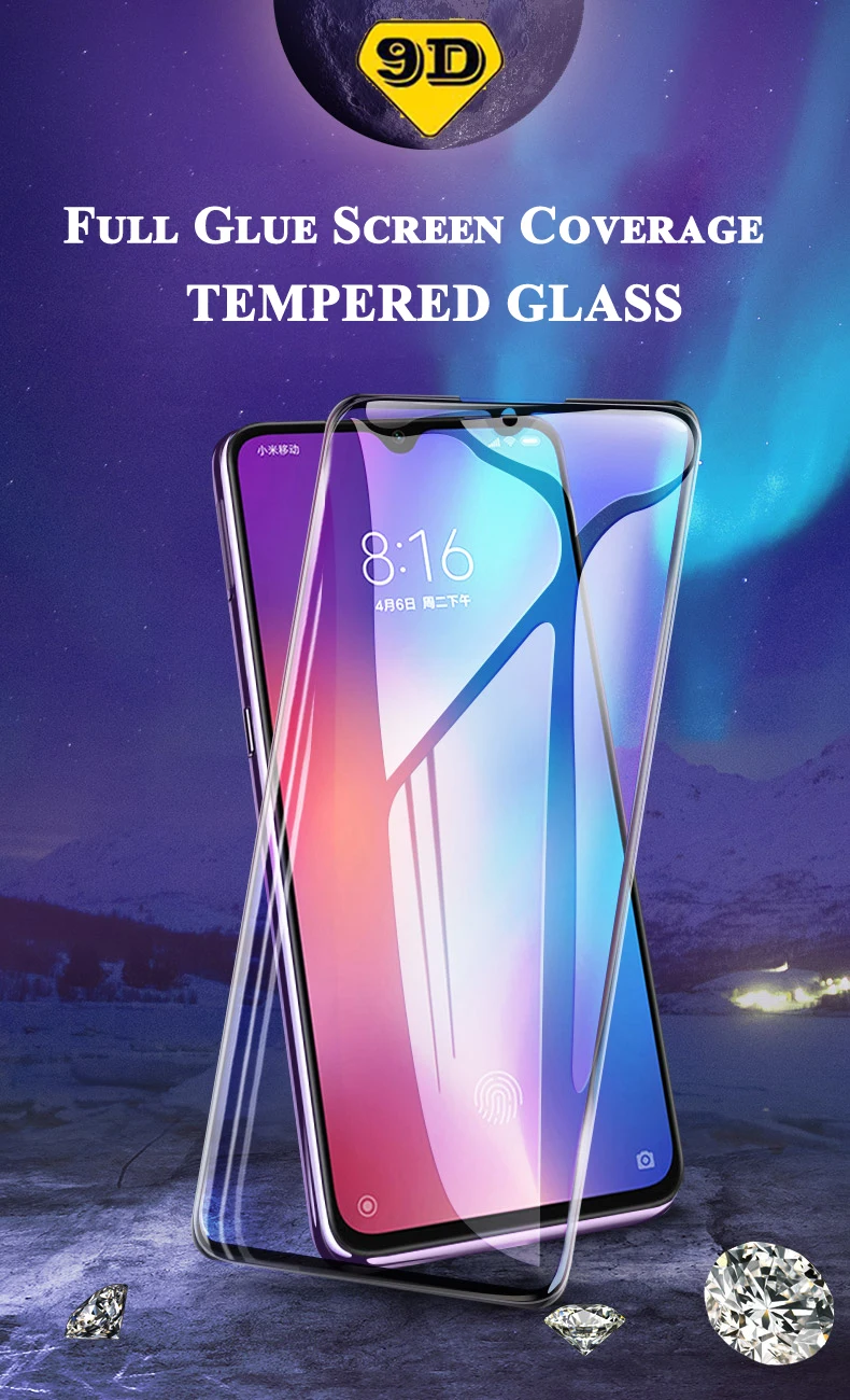 Закаленное стекло для Xiao mi CC9 CC9e mi 9 9T Pro mi 9 Lite mi 8 SE Play A3 защита экрана 9D полное покрытие пленка