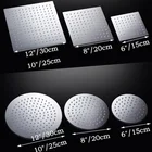 Роскошная головка для душа из нержавеющей стали, хромированный дождевик для ванной комнаты, 4-12 дюймов