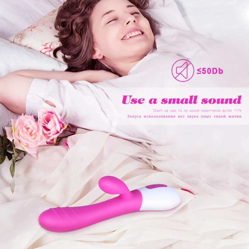 G Spot Дилдо кролик вибратор волшебная палочка двойная вибрация силиконовый