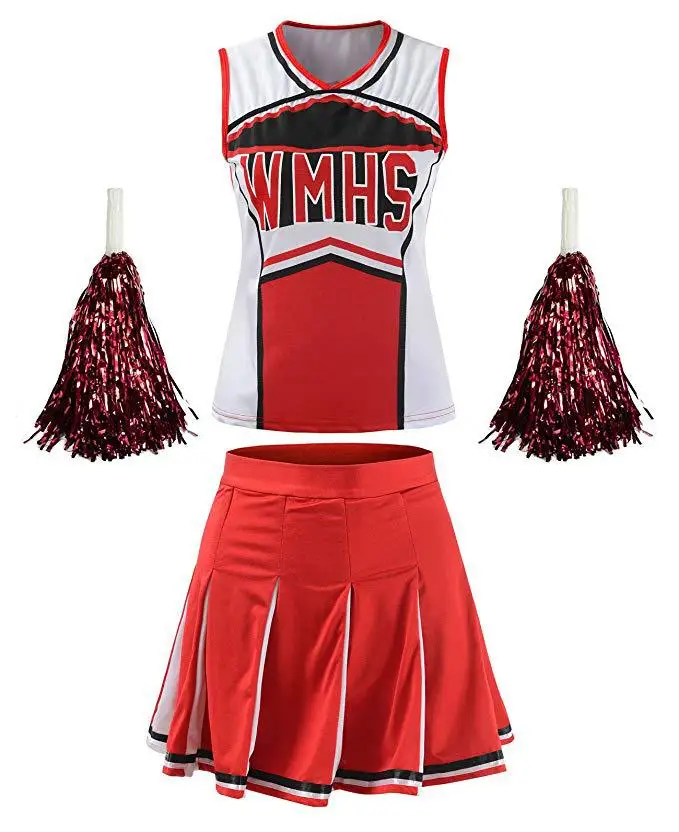 Футбольная чарлидинг Женский Glee костюм чарлидинга школьная девушка