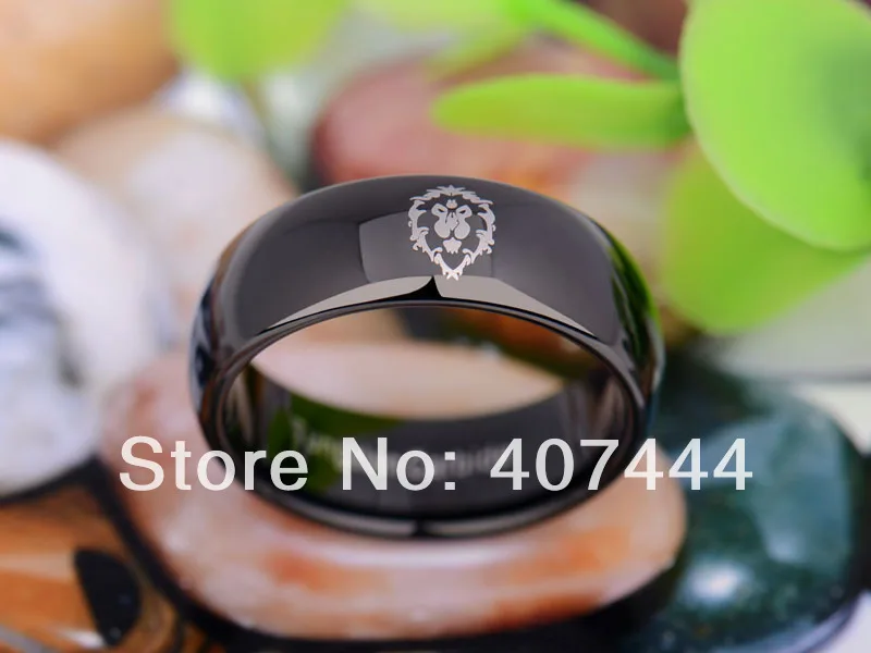 Бесплатная доставка YGK JEWELRY Лидер продаж 8 мм черный купол World of Warcraft Alliance мужское