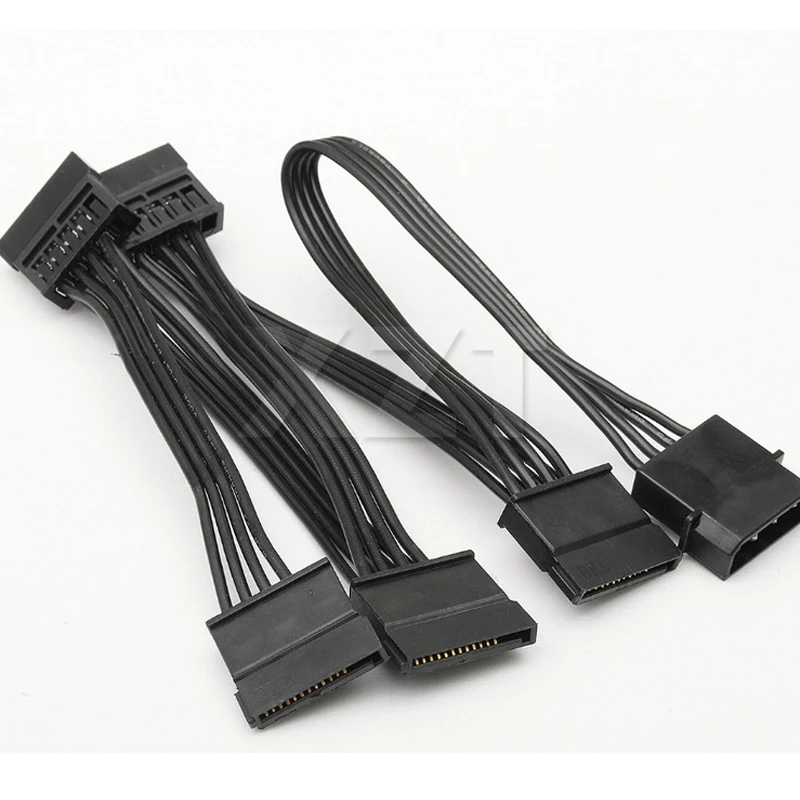PZ 1 шт. 4 контактный 18AWG провод для жесткого диска IDE Molex на 5 портовый 15 SATA Кабель