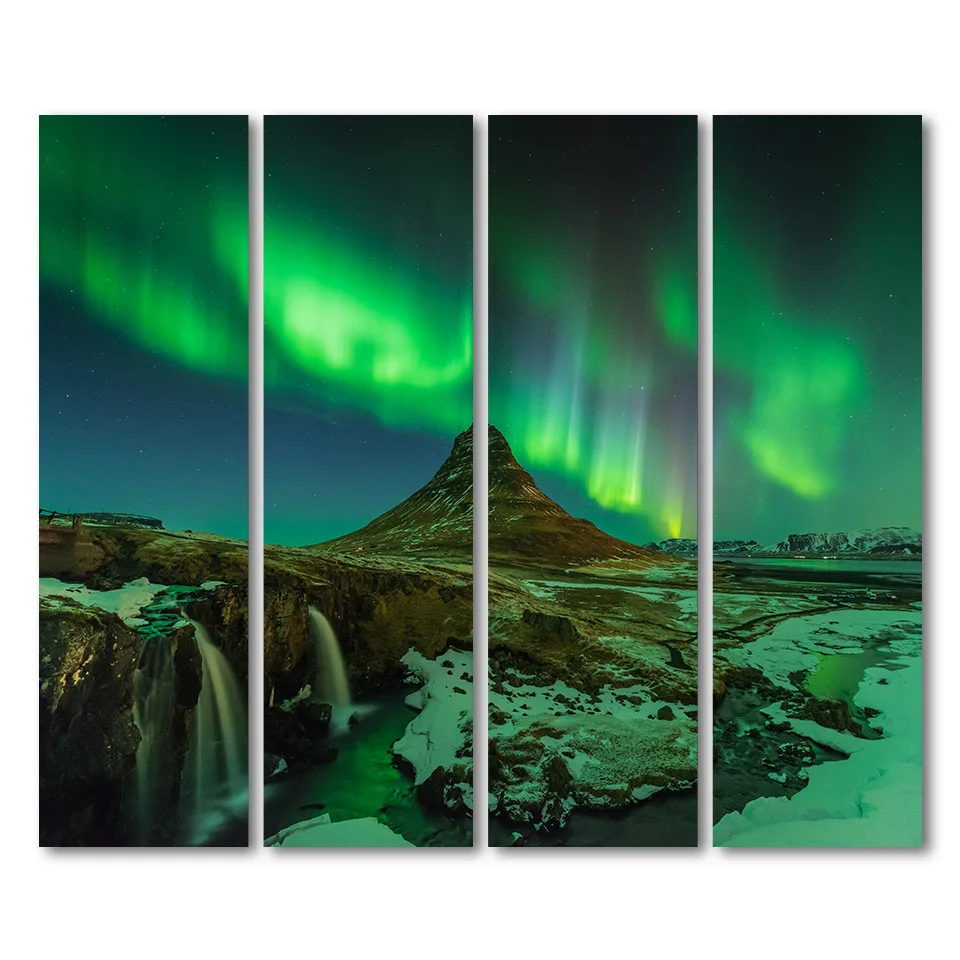 4 шт. холст картины для гостиная Аврора вулканической Современные настенные