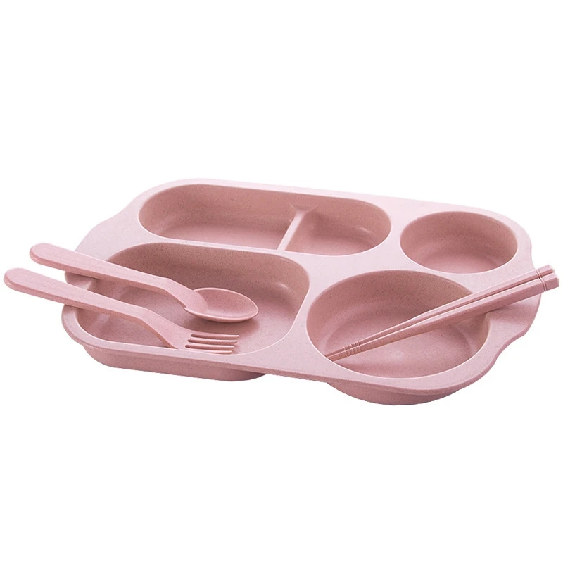 4 шт./компл. миска для малышей + ложка вилка палочки еды посуда кормления детская